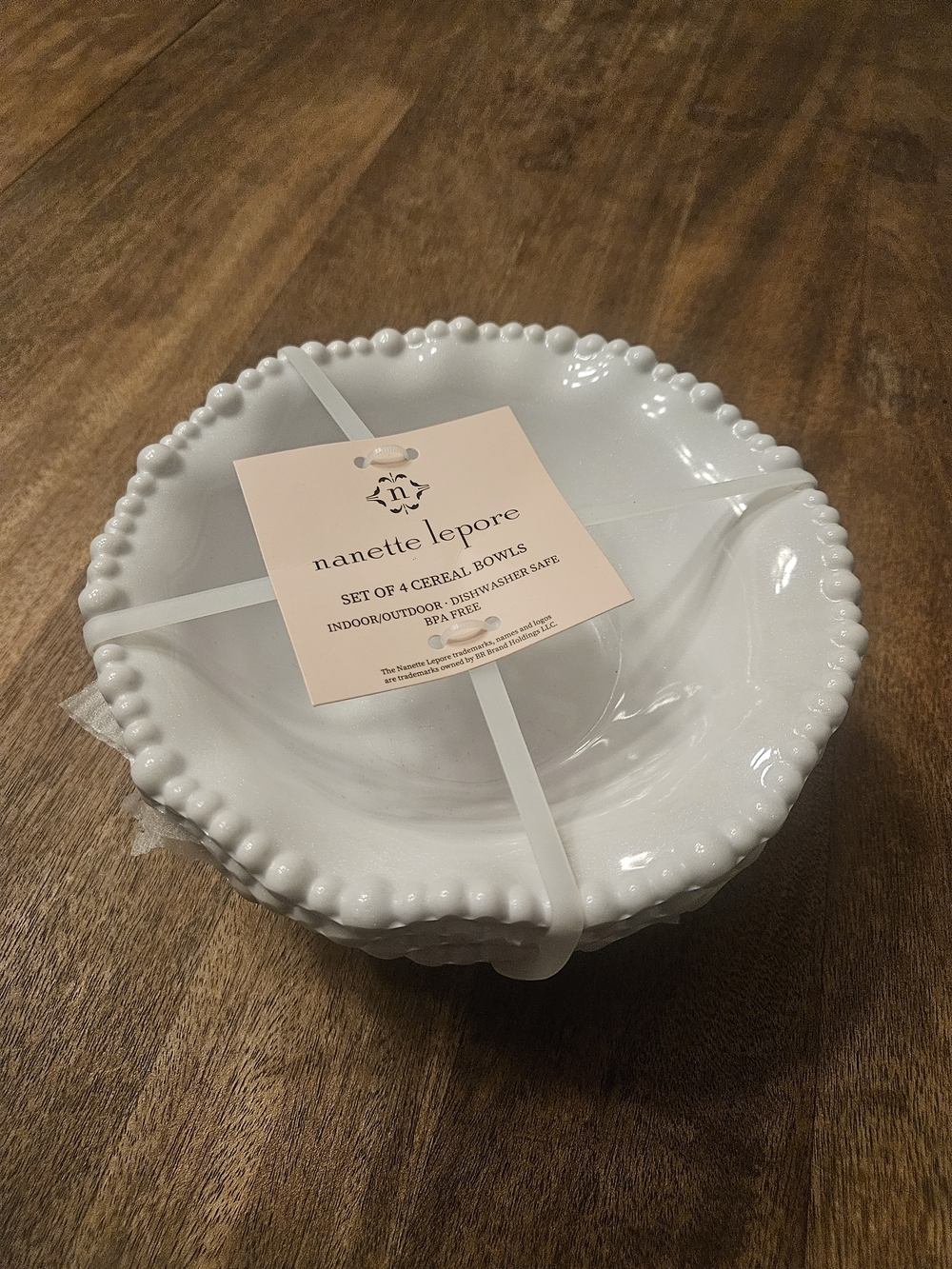 nanette lepore White Beaded Edge Cereal Bowls - Set of 4